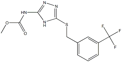 methyl 5-{[3-(trifluoromethyl)benzyl]sulfanyl}-4H-1,2,4-triazol-3-ylcarbamate 结构式