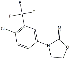 3-[4-chloro-3-(trifluoromethyl)phenyl]-1,3-oxazolidin-2-one 结构式