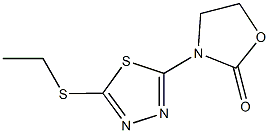 3-[5-(ethylsulfanyl)-1,3,4-thiadiazol-2-yl]-1,3-oxazolidin-2-one 结构式