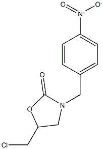 5-(chloromethyl)-3-{4-nitrobenzyl}-1,3-oxazolidin-2-one 结构式