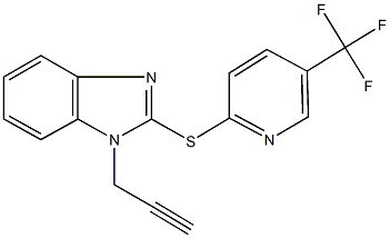 1-(2-propynyl)-2-{[5-(trifluoromethyl)-2-pyridinyl]sulfanyl}-1H-benzimidazole 结构式