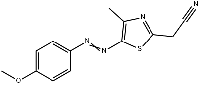 {5-[(4-methoxyphenyl)diazenyl]-4-methyl-1,3-thiazol-2-yl}acetonitrile 结构式