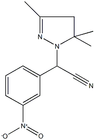 {3-nitrophenyl}(3,5,5-trimethyl-4,5-dihydro-1H-pyrazol-1-yl)acetonitrile 结构式