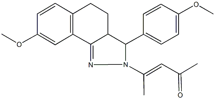 4-[8-methoxy-3-(4-methoxyphenyl)-3,3a,4,5-tetrahydro-2H-benzo[g]indazol-2-yl]-3-penten-2-one 结构式