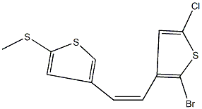 4-[2-(2-bromo-5-chloro-3-thienyl)vinyl]-2-thienyl methyl sulfide 结构式