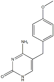 4-amino-5-(4-methoxybenzyl)-2(1H)-pyrimidinone 结构式