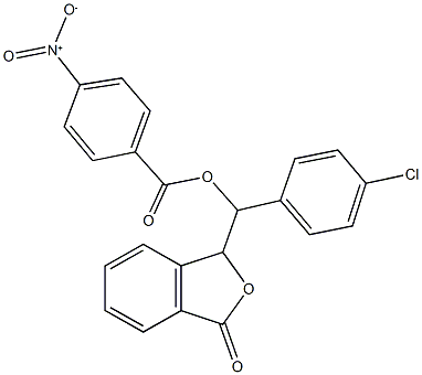 (4-chlorophenyl)(3-oxo-1,3-dihydro-2-benzofuran-1-yl)methyl 4-nitrobenzoate 结构式