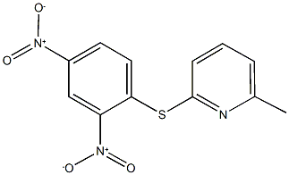 2-({2,4-bisnitrophenyl}sulfanyl)-6-methylpyridine 结构式