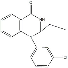 1-(3-chlorophenyl)-2-ethyl-2,3-dihydro-4(1H)-quinazolinone 结构式