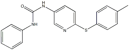 N-{6-[(4-methylphenyl)sulfanyl]-3-pyridinyl}-N'-phenylurea 结构式