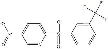 5-nitro-2-{[3-(trifluoromethyl)phenyl]sulfonyl}pyridine 结构式