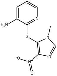 3-amino-2-({4-nitro-1-methyl-1H-imidazol-5-yl}sulfanyl)pyridine 结构式