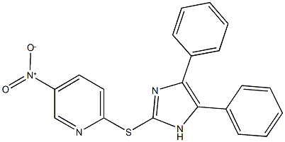 2-[(4,5-diphenyl-1H-imidazol-2-yl)sulfanyl]-5-nitropyridine 结构式