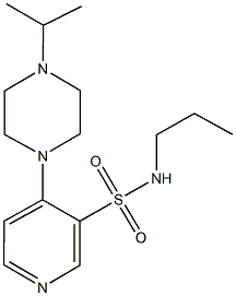 4-(4-isopropyl-1-piperazinyl)-N-propyl-3-pyridinesulfonamide 结构式