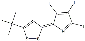2-(5-tert-butyl-3H-1,2-dithiol-3-ylidene)-3,4,5-triiodo-2H-pyrrole 结构式