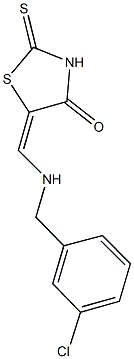 5-{[(3-chlorobenzyl)amino]methylene}-2-thioxo-1,3-thiazolidin-4-one 结构式