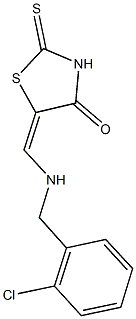 5-{[(2-chlorobenzyl)amino]methylene}-2-thioxo-1,3-thiazolidin-4-one 结构式