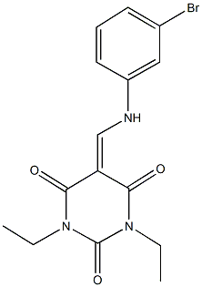 5-[(3-bromoanilino)methylene]-1,3-diethyl-2,4,6(1H,3H,5H)-pyrimidinetrione 结构式