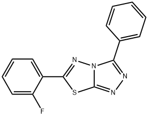 6-(2-fluorophenyl)-3-phenyl[1,2,4]triazolo[3,4-b][1,3,4]thiadiazole 结构式