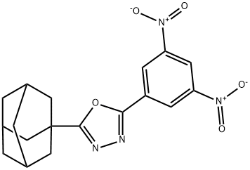 2-(1-adamantyl)-5-{3,5-bisnitrophenyl}-1,3,4-oxadiazole 结构式