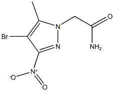 2-{4-bromo-3-nitro-5-methyl-1H-pyrazol-1-yl}acetamide 结构式