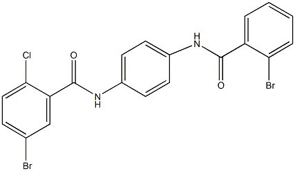 5-bromo-N-{4-[(2-bromobenzoyl)amino]phenyl}-2-chlorobenzamide 结构式