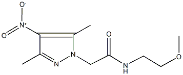 2-{4-nitro-3,5-dimethyl-1H-pyrazol-1-yl}-N-(2-methoxyethyl)acetamide 结构式