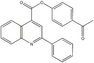 4-acetylphenyl 2-phenyl-4-quinolinecarboxylate 结构式