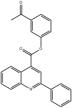 3-acetylphenyl 2-phenyl-4-quinolinecarboxylate 结构式