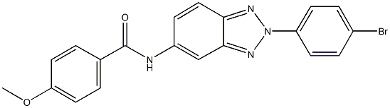 N-[2-(4-bromophenyl)-2H-1,2,3-benzotriazol-5-yl]-4-methoxybenzamide 结构式