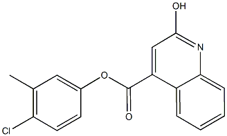 4-chloro-3-methylphenyl 2-hydroxy-4-quinolinecarboxylate 结构式