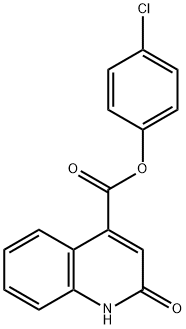 4-chlorophenyl 2-hydroxy-4-quinolinecarboxylate 结构式