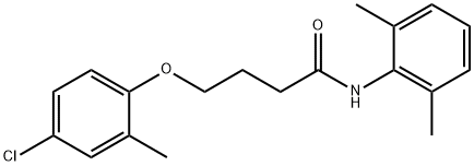4-(4-chloro-2-methylphenoxy)-N-(2,6-dimethylphenyl)butanamide 结构式