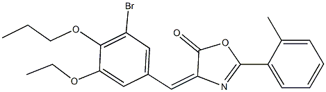 4-(3-bromo-5-ethoxy-4-propoxybenzylidene)-2-(2-methylphenyl)-1,3-oxazol-5(4H)-one 结构式