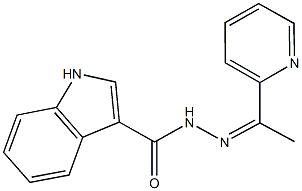 N'-[1-(2-pyridinyl)ethylidene]-1H-indole-3-carbohydrazide 结构式