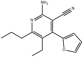 2-amino-5-ethyl-4-(2-furyl)-6-propylnicotinonitrile 结构式