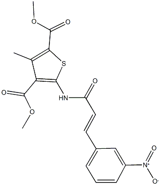 dimethyl 5-[(3-{3-nitrophenyl}acryloyl)amino]-3-methyl-2,4-thiophenedicarboxylate 结构式