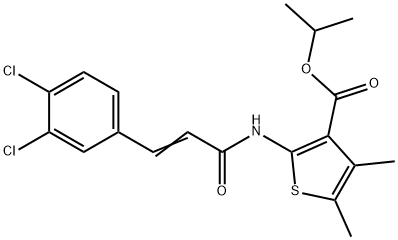 isopropyl 2-{[3-(3,4-dichlorophenyl)acryloyl]amino}-4,5-dimethyl-3-thiophenecarboxylate 结构式