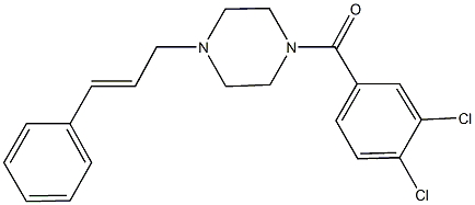 1-cinnamyl-4-(3,4-dichlorobenzoyl)piperazine 结构式