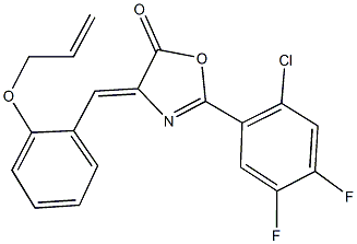 4-[2-(allyloxy)benzylidene]-2-(2-chloro-4,5-difluorophenyl)-1,3-oxazol-5(4H)-one 结构式