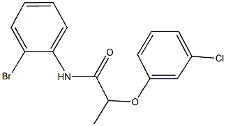 N-(2-bromophenyl)-2-(3-chlorophenoxy)propanamide 结构式