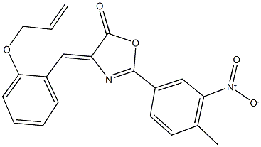 4-[2-(allyloxy)benzylidene]-2-{3-nitro-4-methylphenyl}-1,3-oxazol-5(4H)-one 结构式