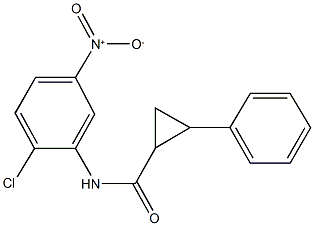 N-{2-chloro-5-nitrophenyl}-2-phenylcyclopropanecarboxamide 结构式
