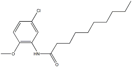 N-(5-chloro-2-methoxyphenyl)decanamide 结构式