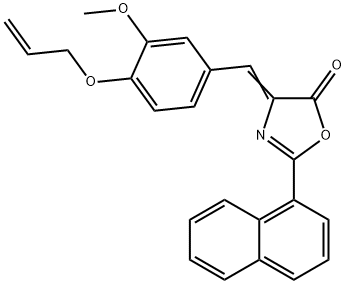 4-[4-(allyloxy)-3-methoxybenzylidene]-2-(1-naphthyl)-1,3-oxazol-5(4H)-one 结构式
