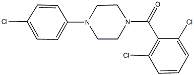 1-(4-chlorophenyl)-4-(2,6-dichlorobenzoyl)piperazine 结构式