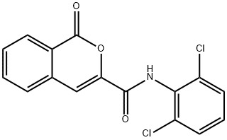 N-(2,6-dichlorophenyl)-1-oxo-1H-isochromene-3-carboxamide 结构式