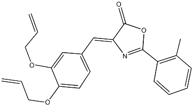 4-[3,4-bis(allyloxy)benzylidene]-2-(2-methylphenyl)-1,3-oxazol-5(4H)-one 结构式