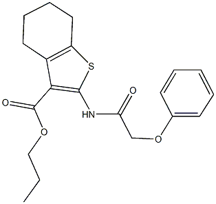 propyl 2-[(phenoxyacetyl)amino]-4,5,6,7-tetrahydro-1-benzothiophene-3-carboxylate 结构式