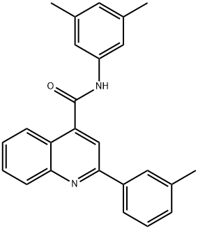 N-(3,5-dimethylphenyl)-2-(3-methylphenyl)-4-quinolinecarboxamide 结构式